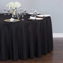 Load image into Gallery viewer, Bargain 108 In. Round Polyester Tablecloth Black