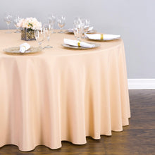 Load image into Gallery viewer, 132 in. Round Polyester Tablecloth Peach