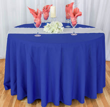 Load image into Gallery viewer, Bargain 108 In. Round Polyester Tablecloth Royal Blue