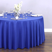 Load image into Gallery viewer, 108 in. Round Polyester Tablecloth Royal Blue