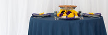 Load image into Gallery viewer, Bargain 108 In. Round Polyester Tablecloth Navy Blue