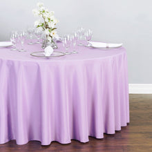 Load image into Gallery viewer, 108 in. Round Polyester Tablecloth Lavender