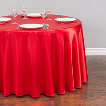 Load image into Gallery viewer, 120 in. Round Satin Tablecloth (14 Colors)