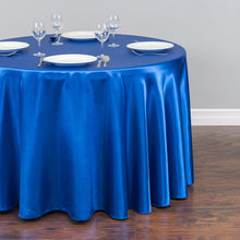 Load image into Gallery viewer, 120 in. Round Satin Tablecloth (14 Colors)