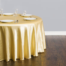 Load image into Gallery viewer, 120 in. Round Satin Tablecloth (14 Colors)