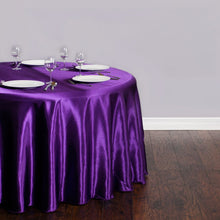 Load image into Gallery viewer, 108 in. Round Satin Tablecloth (14 Colors)