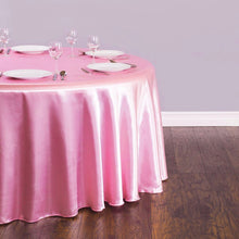 Load image into Gallery viewer, 120 in. Round Satin Tablecloth (14 Colors)