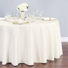 Load image into Gallery viewer, Bargain 108 In. Round Polyester Tablecloth Ivory
