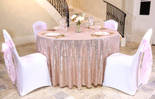 Load image into Gallery viewer, 120 in. Round Sequin Tablecloth (9 Colors)