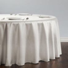 Load image into Gallery viewer, 132 in. Round Shantung Silk Tablecloth (7 Colors)