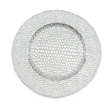 Load image into Gallery viewer, Alligator Glass Charger Plate 4/Pack Silver