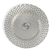 Load image into Gallery viewer, Silver Athena Glass Charger Plate 4/Pack