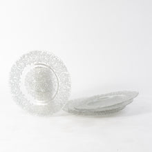Load image into Gallery viewer, Baroque Glass Charger Plate 4/Pack (2 Colors)