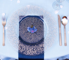 Load image into Gallery viewer, Baroque Glass Charger Plate 4/Pack (2 Colors)