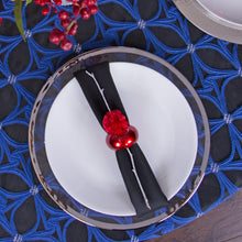 Load image into Gallery viewer, Rimmed Round Glass Charger Plate 4/Pack (3 Colors)