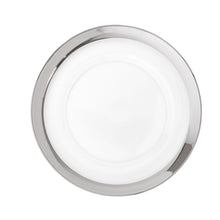 Load image into Gallery viewer, Silver Band Clear Glass Charger Plate 4/Pack