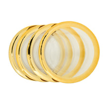 Load image into Gallery viewer, Band Clear Glass Charger Plate 4/Pack (2 Colors)