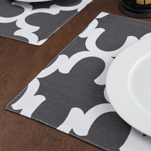 Load image into Gallery viewer, 13 X 19 in. Trellis Design Cotton Placemats 4/Pack (7 Colors)