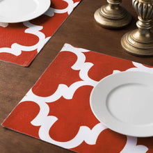 Load image into Gallery viewer, 13 X 19 in. Trellis Design Cotton Placemats 4/Pack (7 Colors)