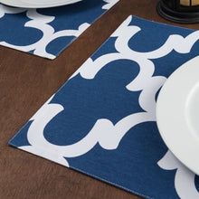 Load image into Gallery viewer, 13 X 19 in. Trellis Design Cotton Placemats 4/Pack (7 Colors)