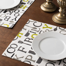 Load image into Gallery viewer, 13 X 19 in. Chef Print Cotton Placemats 4/Pack (3 Colors)