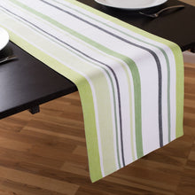 Load image into Gallery viewer, 13 X 90 in. Striped Collection Cotton Table Runner Blue Multi-Stripe