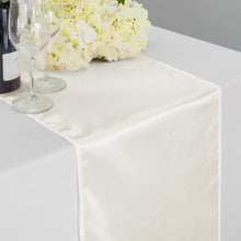 Load image into Gallery viewer, 14 x 108 in. Satin Table Runner Ivory