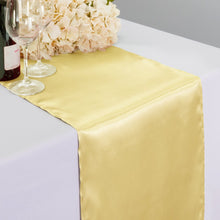 Load image into Gallery viewer, 14 x 108 in. Satin Table Runner Gold