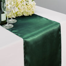 Load image into Gallery viewer, 14 x 108 in. Satin Table Runner Hunter Green
