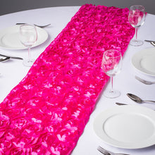 Load image into Gallery viewer, 14 X 108 in. Rosette Satin Table Runner (4 Colors)