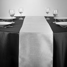 Load image into Gallery viewer, 14 X 108 in. Shantung Silk Table Runner Silver