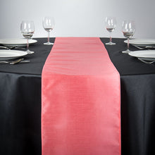 Load image into Gallery viewer, 14 X 108 in. Shantung Silk Table Runner Coral