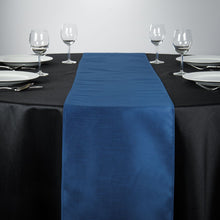 Load image into Gallery viewer, 14 X 108 in. Shantung Silk Table Runner Navy Blue