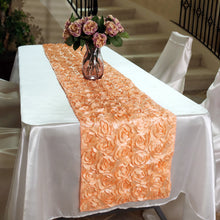 Load image into Gallery viewer, 14 X 108 in. Rosette Satin Table Runner (4 Colors)