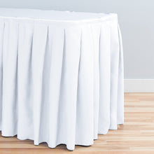 Load image into Gallery viewer, 21 ft. Accordion Pleat Polyester Table Skirt White