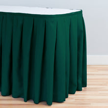 Load image into Gallery viewer, 17 ft. Accordion Pleat Polyester Table Skirt Hunter Green