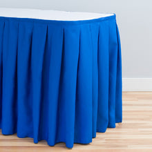 Load image into Gallery viewer, 17 ft. Accordion Pleat Polyester Table Skirt Royal Blue