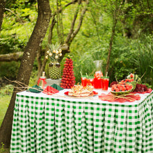 Load image into Gallery viewer, 14 ft. Polyester Table Skirt Checkered (4 Colors)