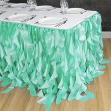 Load image into Gallery viewer, 14 ft. Curly Willow Table Skirt Tiffany Blue