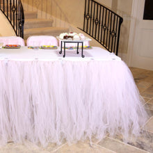 Load image into Gallery viewer, 21 ft. Tulle Tutu Table Skirt Blush Pink