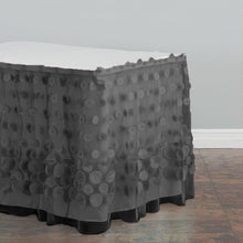 Load image into Gallery viewer, 17 ft. Cascading Ripples Table Skirt Black