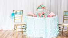 Load image into Gallery viewer, 21 ft. Cascading Ripples Table Skirt (6 Colors)