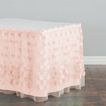 Load image into Gallery viewer, 14 ft. Cascading Ripples Table Skirt (6 Colors)