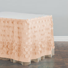 Load image into Gallery viewer, 14 ft. Cascading Ripples Table Skirt (6 Colors)