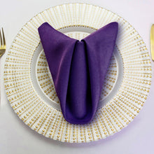 Load image into Gallery viewer, 20 in. Polyester Napkins Eggplant (1 Dozen)