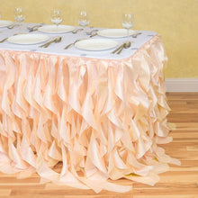 Load image into Gallery viewer, 21 ft. Curly Willow Table Skirt Peach
