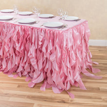 Load image into Gallery viewer, 21 ft. Curly Willow Table Skirt Pink