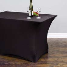 Load image into Gallery viewer, 8 ft. Rectangular Stretch Tablecloth Black