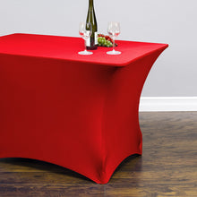 Load image into Gallery viewer, 8 ft. Rectangular Stretch Tablecloth Red