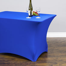 Load image into Gallery viewer, 4 ft. Rectangular Stretch Tablecloth Royal Blue